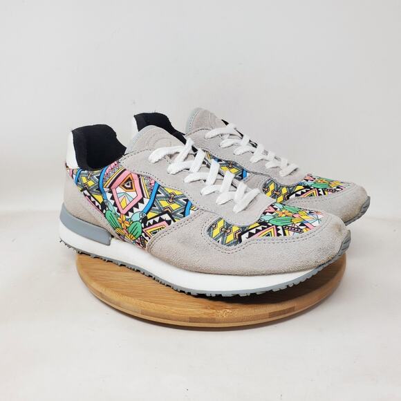 Inkkas Jogger Shoes Womens 8 Brazil Colorful Suede Desert Low Top Retro Sneaker - Picture 7 of 14